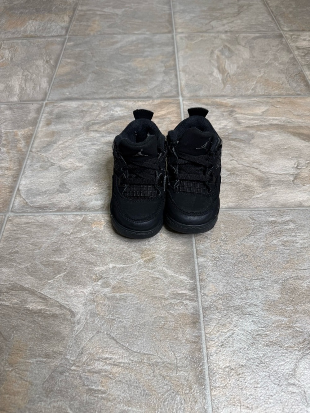 Air Jordan 4 Retro Black Cat TD Shoe Size 5c Black BQ7670-010 Preowned